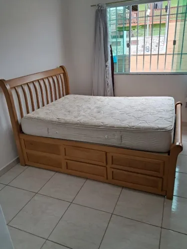 Cama MADEIRA + COLCHÃO