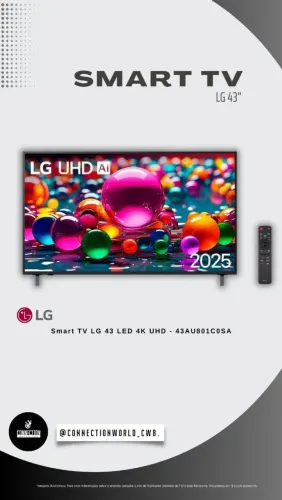 Smart TV LG 43 LED 4K UHD controle smart magic - 43AU801C0SA