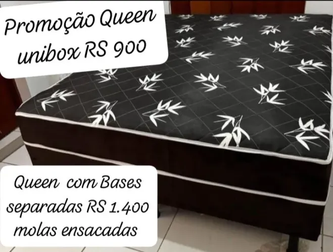  promoção !cama  Queen unibox molas ensacadas com espuma D33 em cima RS 900,00 