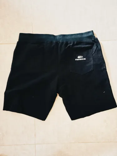 Novos! Bermuda shorte moletom preto Fishbone