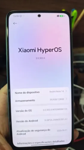 Redmi Note 14 128GB - Xiaomi HyperOS (Excelente Estado).