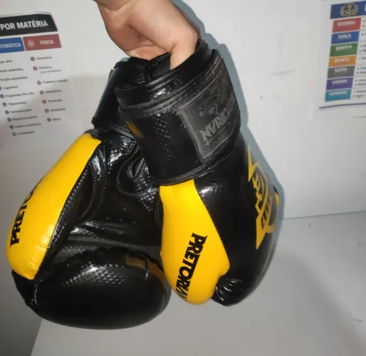 Luva de Boxe / Muay Thai Pretorian Black Line - 12 oz