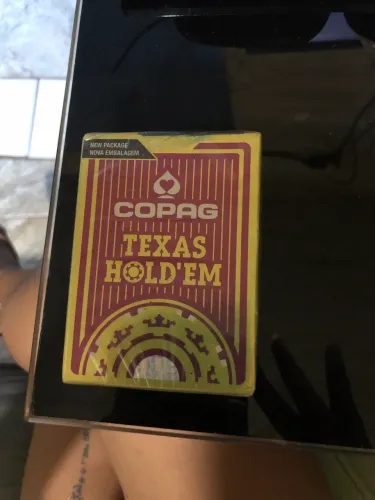 Baralho pôquer Texas Hold?em Vermelho Lacrado Original