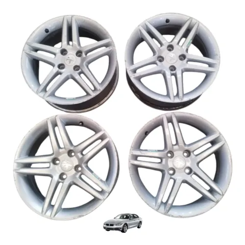 Roda Aro 17 Peugeot 308 408 1.6 Thp 2012 A 2015 Prateado