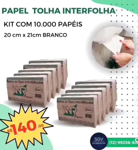 Papel toalha,  lençol e guardanapo TV