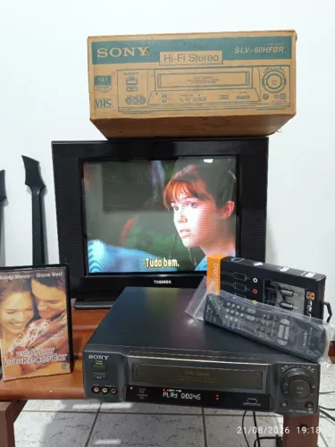 Video Cassete Sony SLV-60hfbr perfeito (Caixa, controle, cabos)