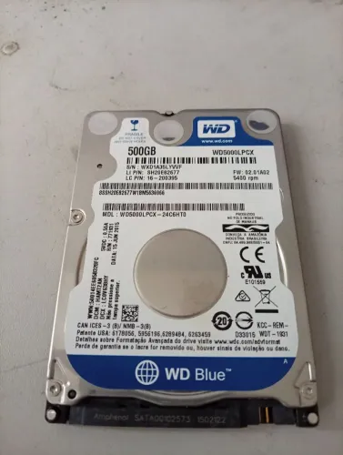 Hd de 500gb/notebook