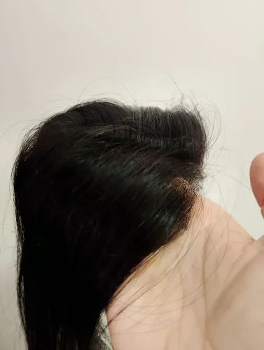 Peruca topo frontal castanho escuro