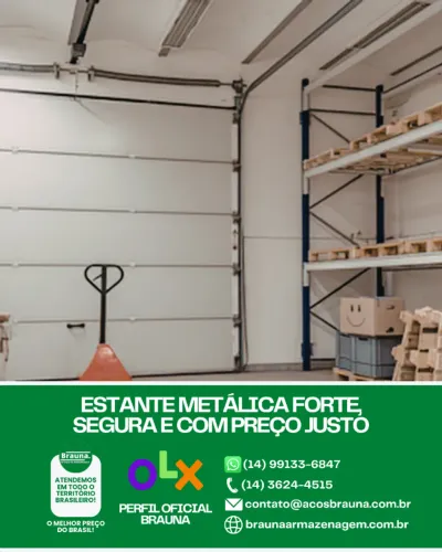 Estantes Metálicas Fortes e Seguras