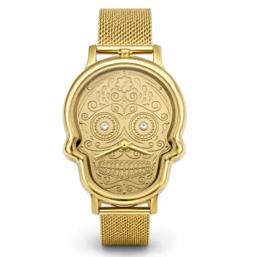 Relógio Chilli Beans Caveira (Skull) RE.MT.0591 - Dourado
