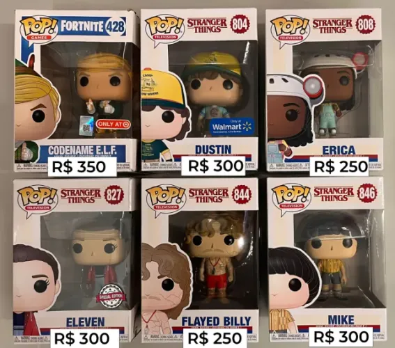 Funko Pop! Fortnite e Stranger Things Originais Importados