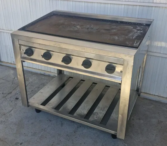 Chapa industrial inox 5 queimadores