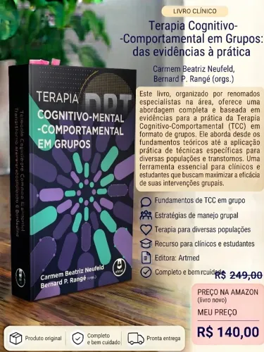 Livro TCC Terapia Cognitiva Comportamental em grupos