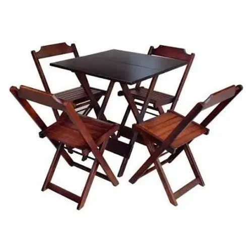  MESA E CADEIRAS DE BAR MADEIRA DOBRAVEL
