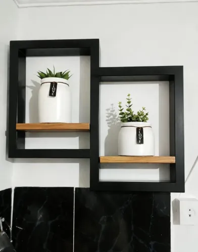 Vendo este Par de Nichos Ferro Industrial Vasos decorativos lindos 
