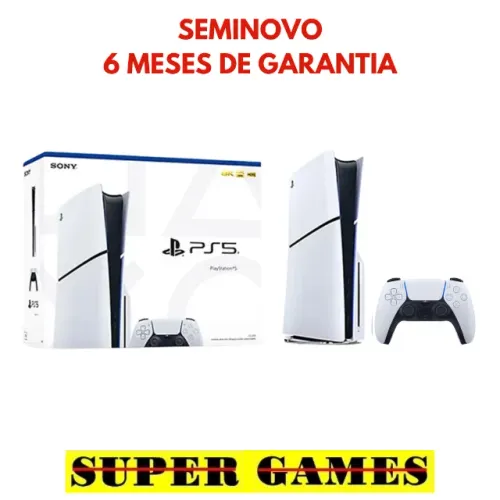 PS5 SLIM Mídia Física impecável, AvaliamosTroca, Loja física desde 2004, próximo ao metrô.