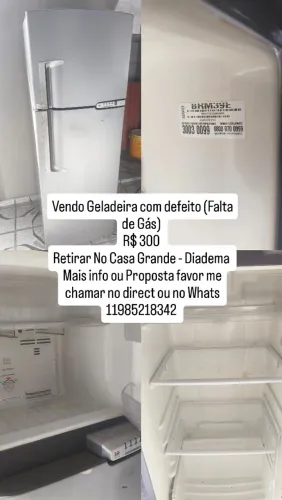 Geladeira com defeito (Sem gás)