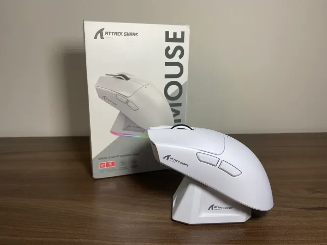 Mouse sem fio Gamer Attack Shark X11 Branco Novo na Caixa