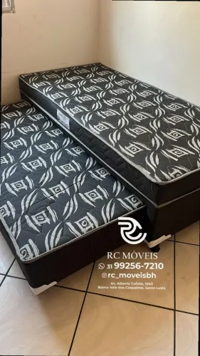Cama box solteiro Bibox 88x1.88 com Auxiliar D33 Direto da Fábrica