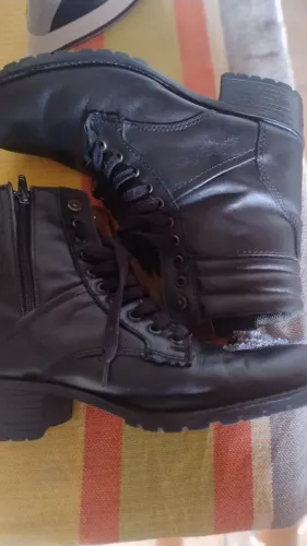 Bota coturno couro legítimo 37/38