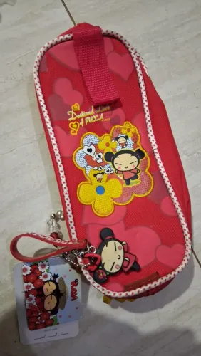 Estojo escolar Pucca antigo vintage raro 