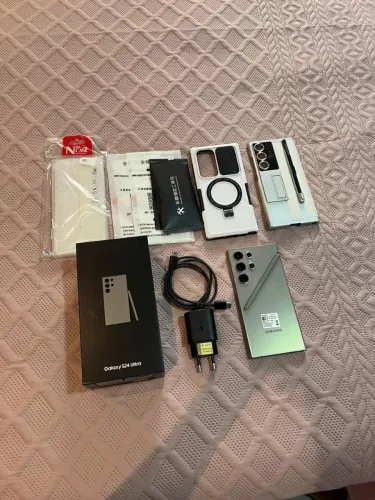 S24 ultra 12ram 512gb,titanium, cabo,carregador, capa,película,nenhum risco,caixa original