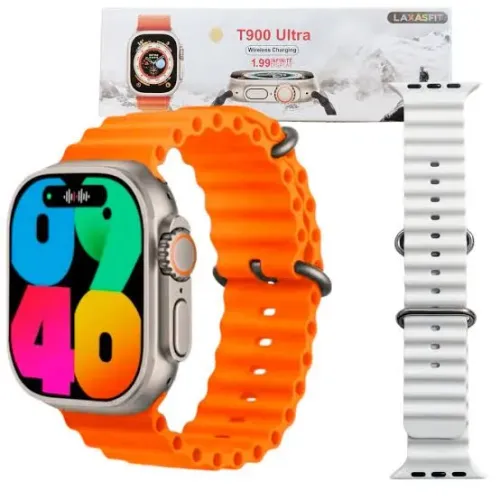 Relógio Smartwatch T900 Ultra 49mm Tela Infinita 2 Pulseiras 