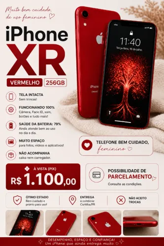 iPhone XR Vermelho 256GB