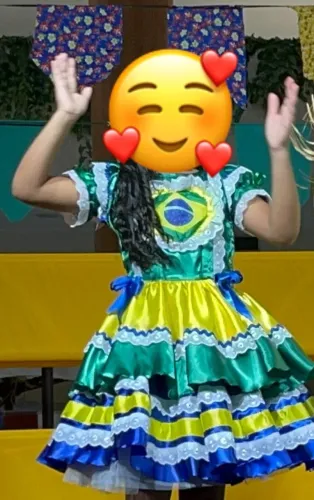 Vestido junino comemoração copa do mundo 