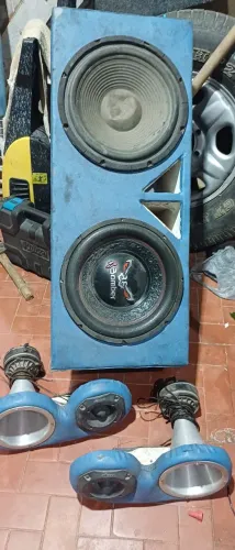 Caixa de som pra carro completa com mod 1200
