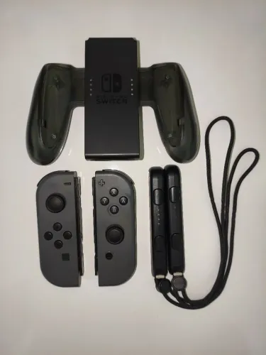 Joy Con Com Grip Translúcido Originais + Straps