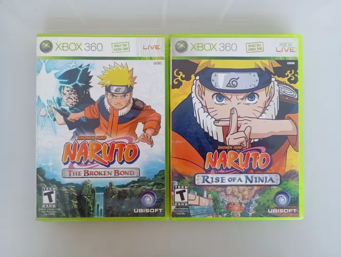 Jogos raros Naruto The Broken Bond e Rise of a Ninja - XBOX 360