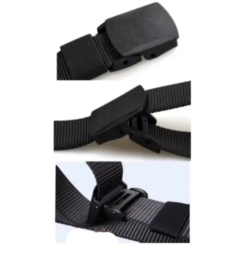 Cinto Masculino Nylon Tático Preto 130cm | Fivela PVC | Militar