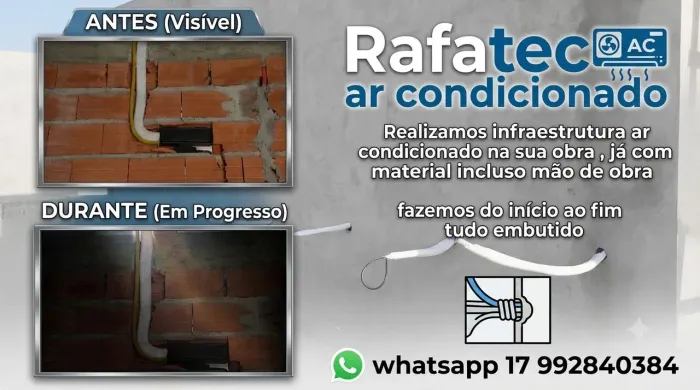 Técnico em ar condicionado Rio preto e região infraestrutura e Instalação