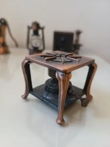 Fogão antigo 1 boca miniatura de ferro apontador