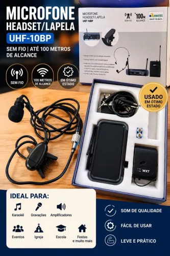 Microfone sem fio pra vender logo