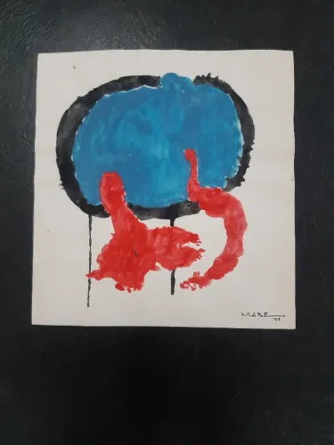 Pintura de Mabe, técnica mista