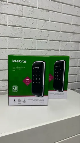 Promoção Fechadura Digital de Sobrepor Touch Screen FR 101 Preta Intelbras