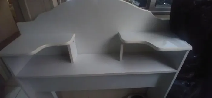 Cabeceira de cama box de madeira branca solteiro
