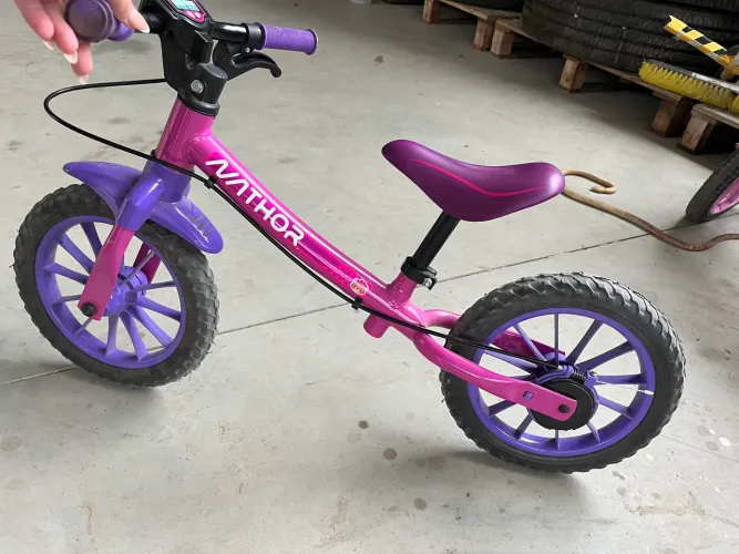 Bicicleta Nathor Balance Bike Aro 12 Feminina Infantil Para Equilíbrio