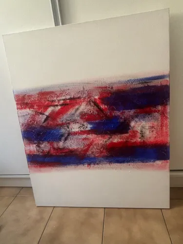Quadro abstrato branco 