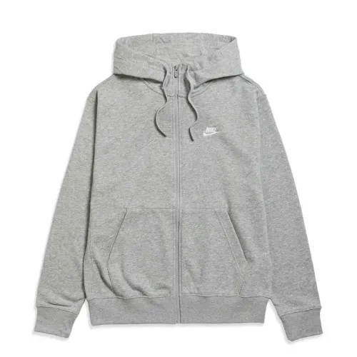 Moletom Nike Club Fleece Full-Zip Cinza