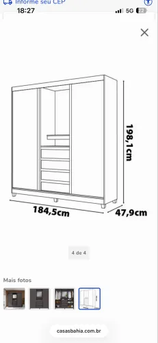 Guarda-roupas semi novo