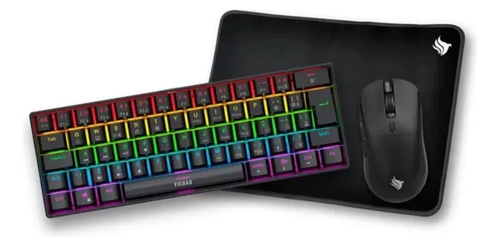 Kit Teclado, Mouse e Mousepad Pichau Netuno Ligth