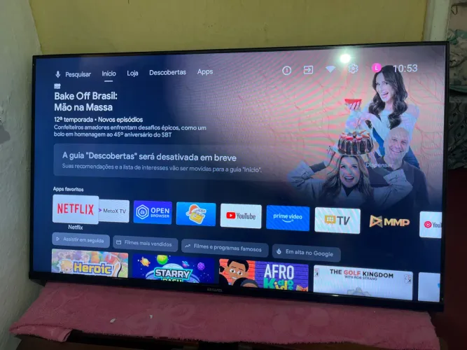 Smart TV 43" LED AIWA BL-02-A HDR10 Dolby Audio Android TV Preto