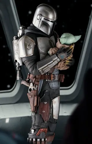 MANDALORIAN AND GROGU 1/10 - IRON STUDIOS - STAR WARS