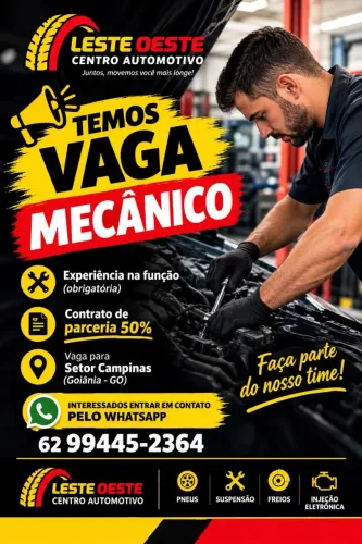 Vaga de mecânico com experiência 