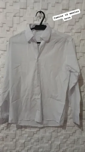 Camisa juvenil 16 branca nova