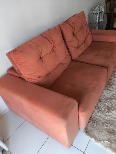 Sofá retrátil terracota