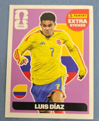 Figurinha Legend Extra Sticker - Luis Díaz (Colômbia) - ROXA